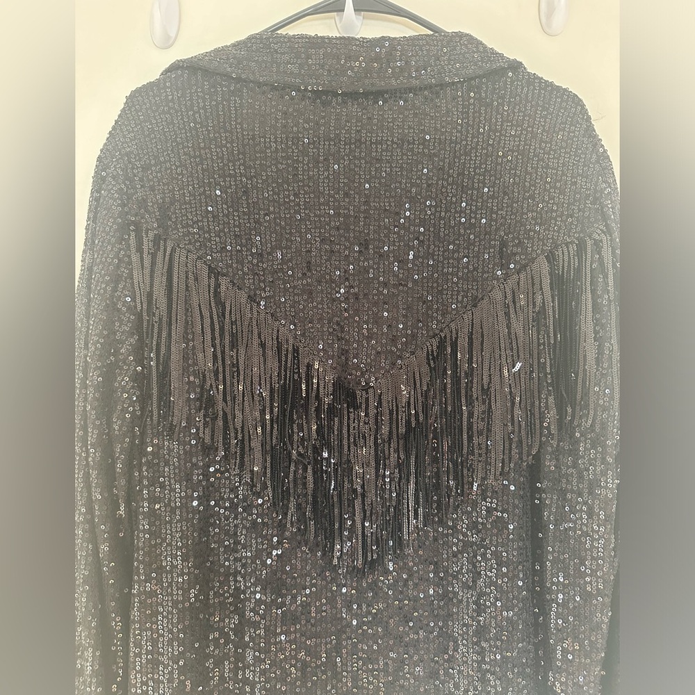 Blue B black sequined fringe jacket - Picture 5 of 6